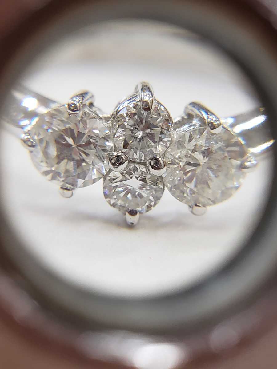 ○○Pt900 D1.01ct ダイヤ付きリング 約4.2g プラチナ ダイヤモンド 