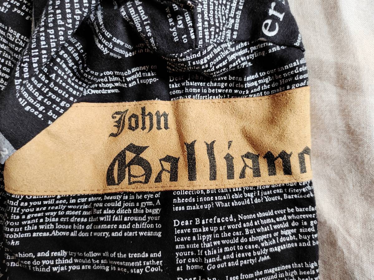 名作 John Galliano ジョン・ガリアーノ newspaper ニュースペーパー柄