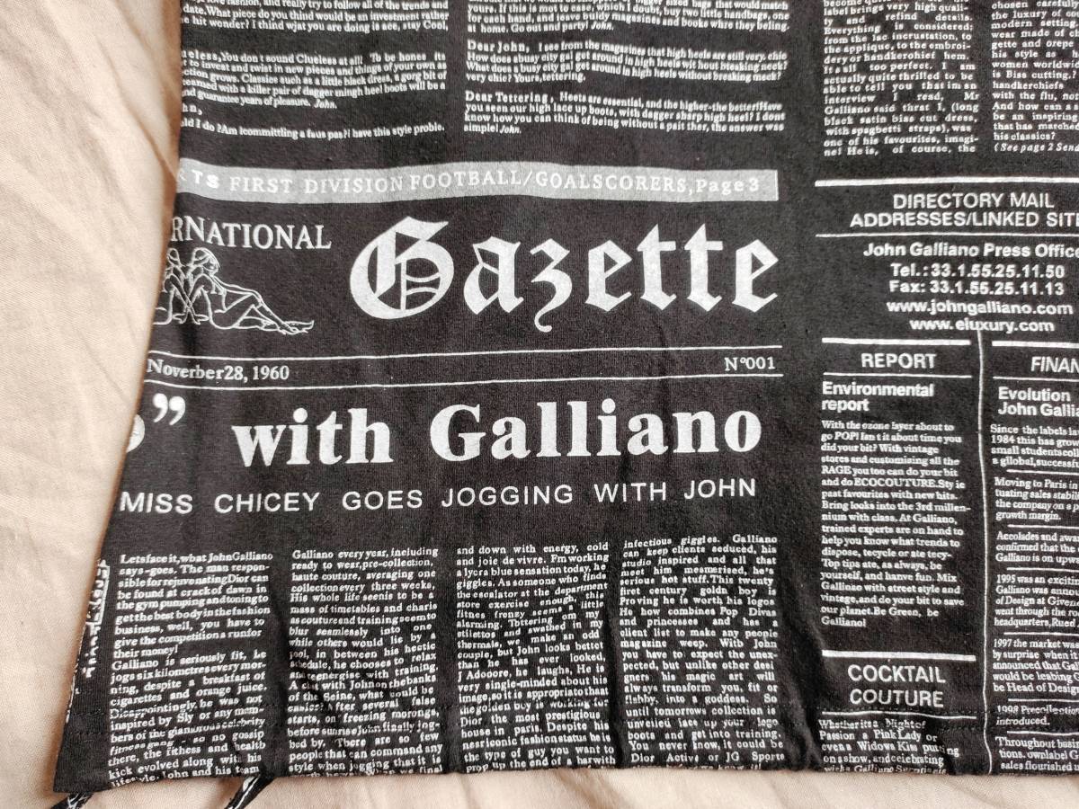 名作 John Galliano ジョン・ガリアーノ newspaper ニュースペーパー柄