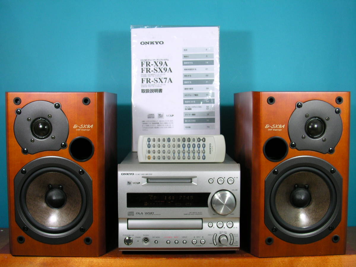 オーディオ機器 ONKYO FR-SX9A(D) ミニコンポ ジャンク品 難あり CD MD