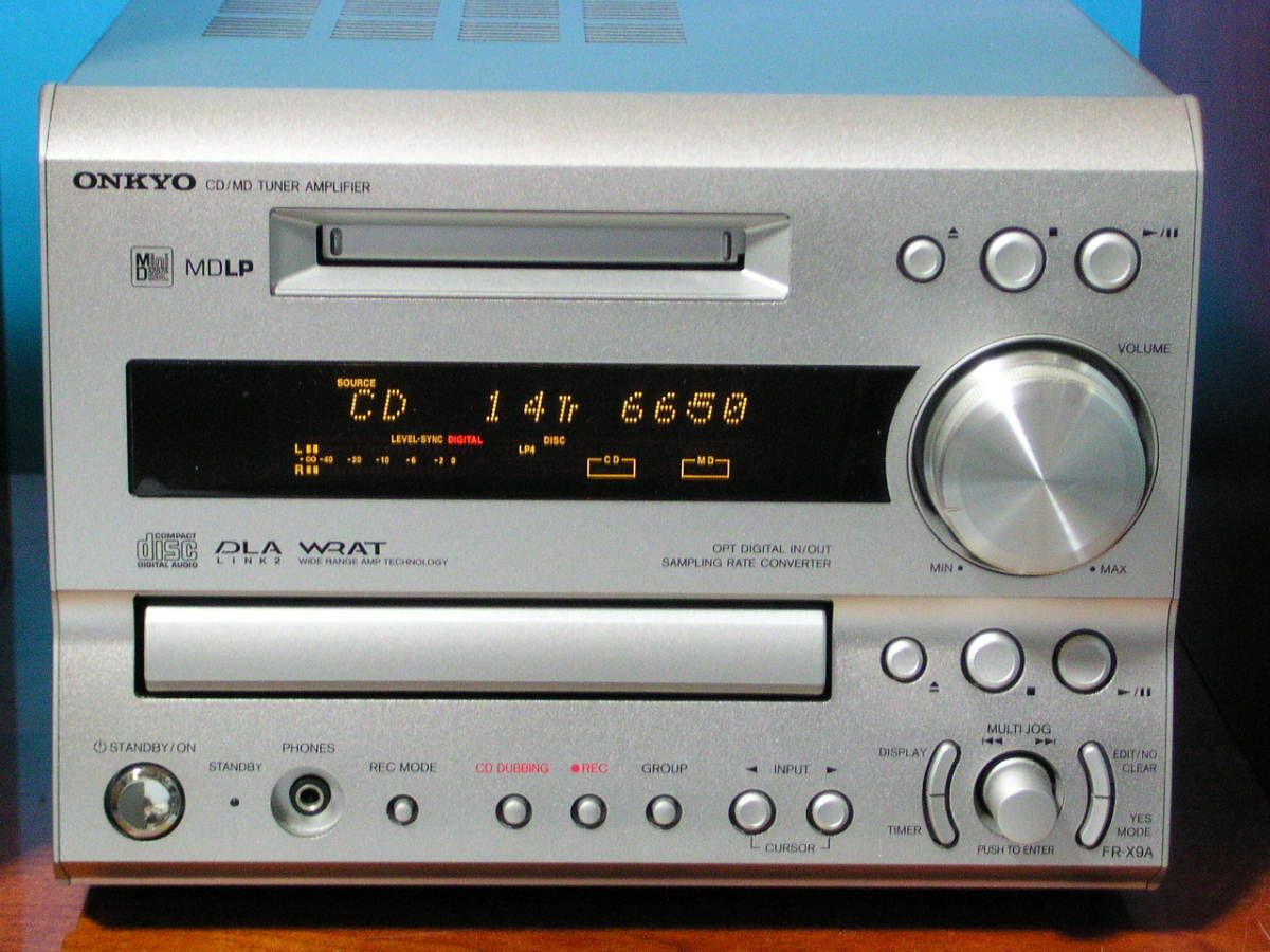 オーディオ機器 ONKYO FR-SX9A(D) ミニコンポ ジャンク品 難あり CD MD