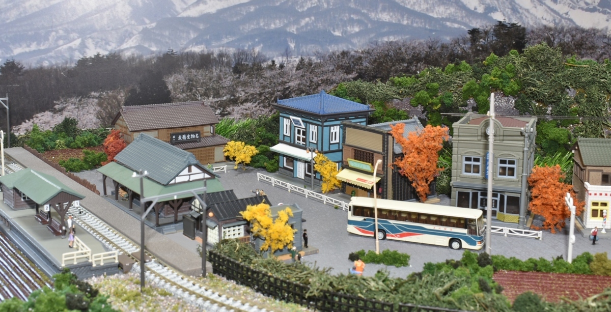 90×60cm Nゲージ1⁄150 引込駅(照明付き 単線 鉄道ジオラマレイアウト 