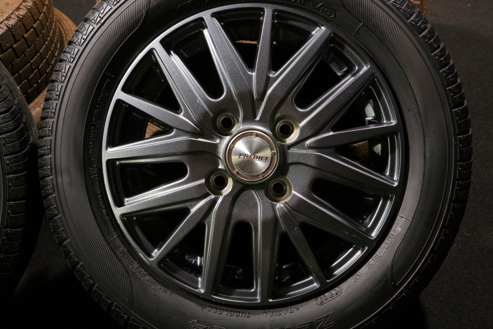 ★バリ山 155/65R13 ZETRO C4 2017年製 共豊アルミ4本SET 軽自動車ライフモコAZワゴンフレアワゴンREKミニカアルトラパンミラムーヴ_2