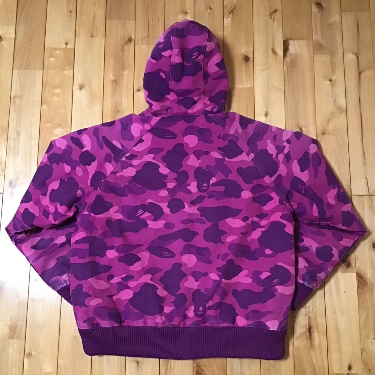 carhartt × bape 中綿フード ジャケット Lサイズ purple camo a 