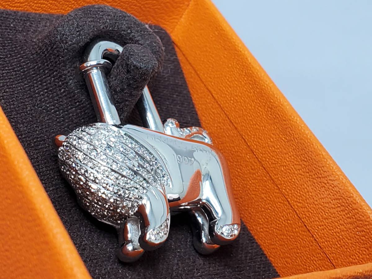 エルメス♪ライオンダイヤ約1.5ct♪カデナ♪チャーム エルメス カデナ 