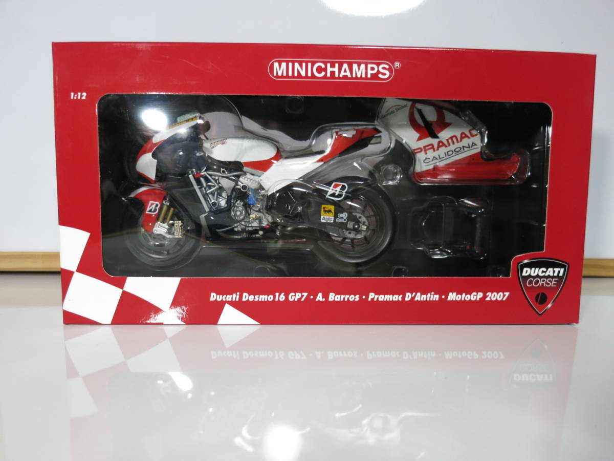 ミニチャンプス 1/12 Ducati Desmo16 GP7 A.Barros Pramac D'Antin