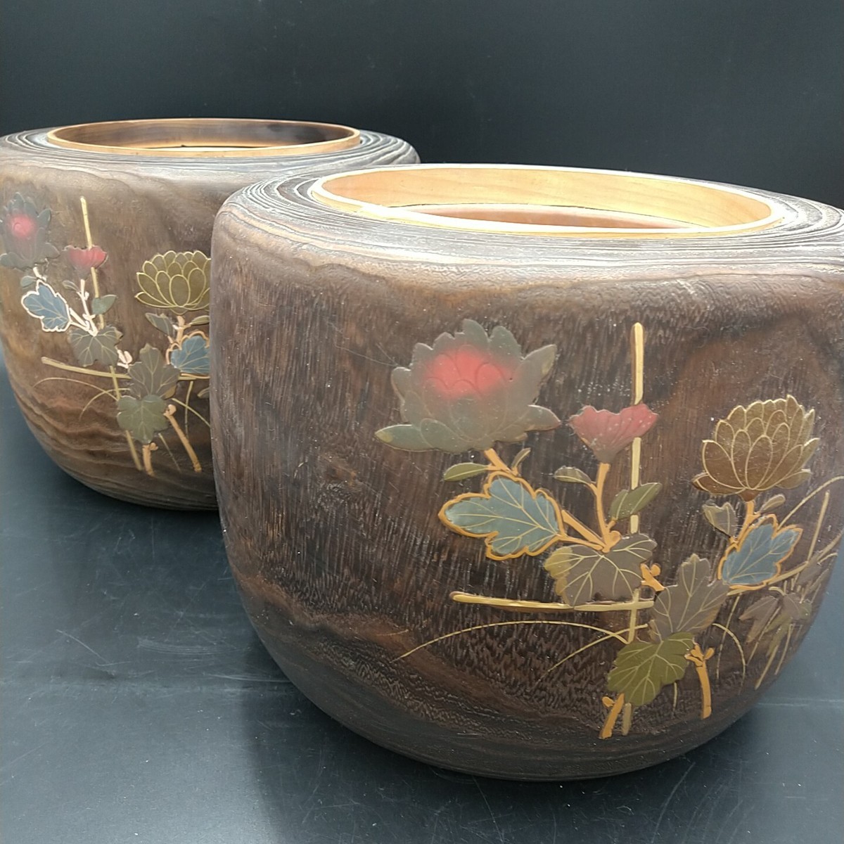 桐火鉢 高蒔絵・螺鈿細工 その1 桐火鉢 高蒔絵・螺鈿細工 その2 【