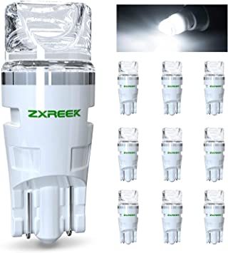 ホワイト T10 ZXREEK LED T10 ホワイト W5W 194 168 セラミック LED 10個セット 高輝度 自動_1