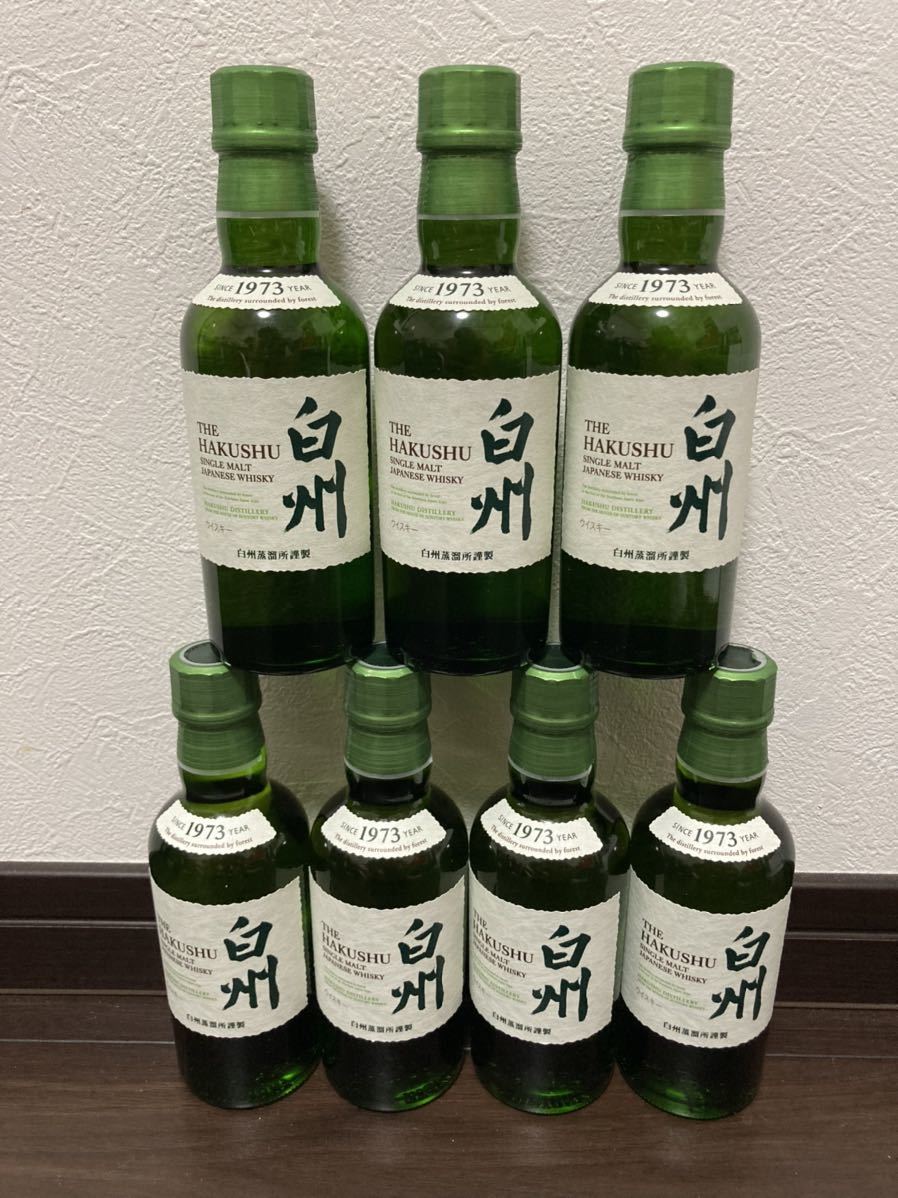 ☆新品未開栓・送料60サイズ☆ サントリー白州 180ml 7本セット ウイスキー 