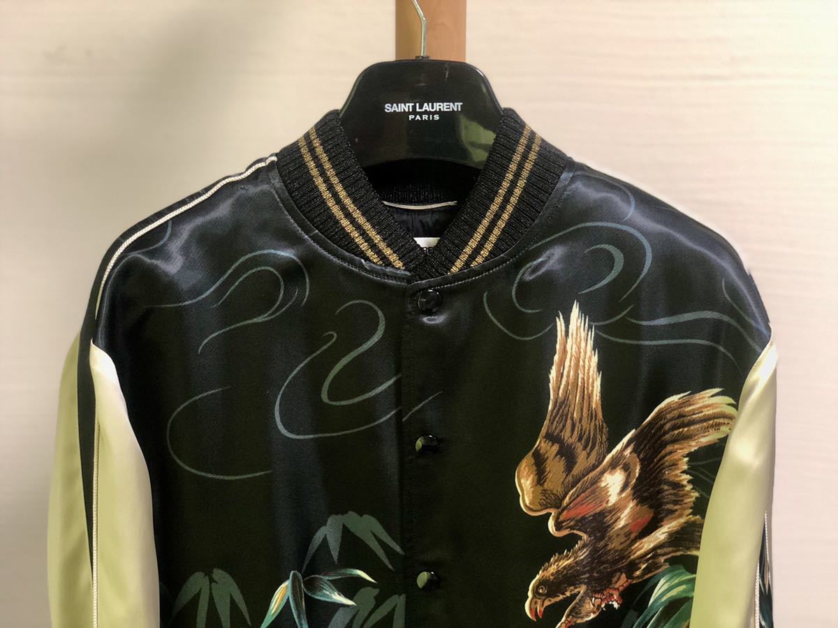 【並行輸入】サンローランパリ メンズ 16SS 鷹虎 イーグルタイガースカジャン SAINT LAURENT PARIS 16SS 鷹 虎 size:48 イーグル タイガー