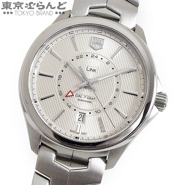 101525135 1円 タグホイヤー TAG HEUER リンク GMT 時計 腕時計 メンズ 自動巻き SS キャリバー7 シルバー文字盤 デイト WAT201B.BA0951