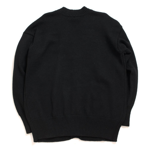 AURALEE Felt Wool Yarn Knit Cardigan 定価44,000円 size4 ブラック  