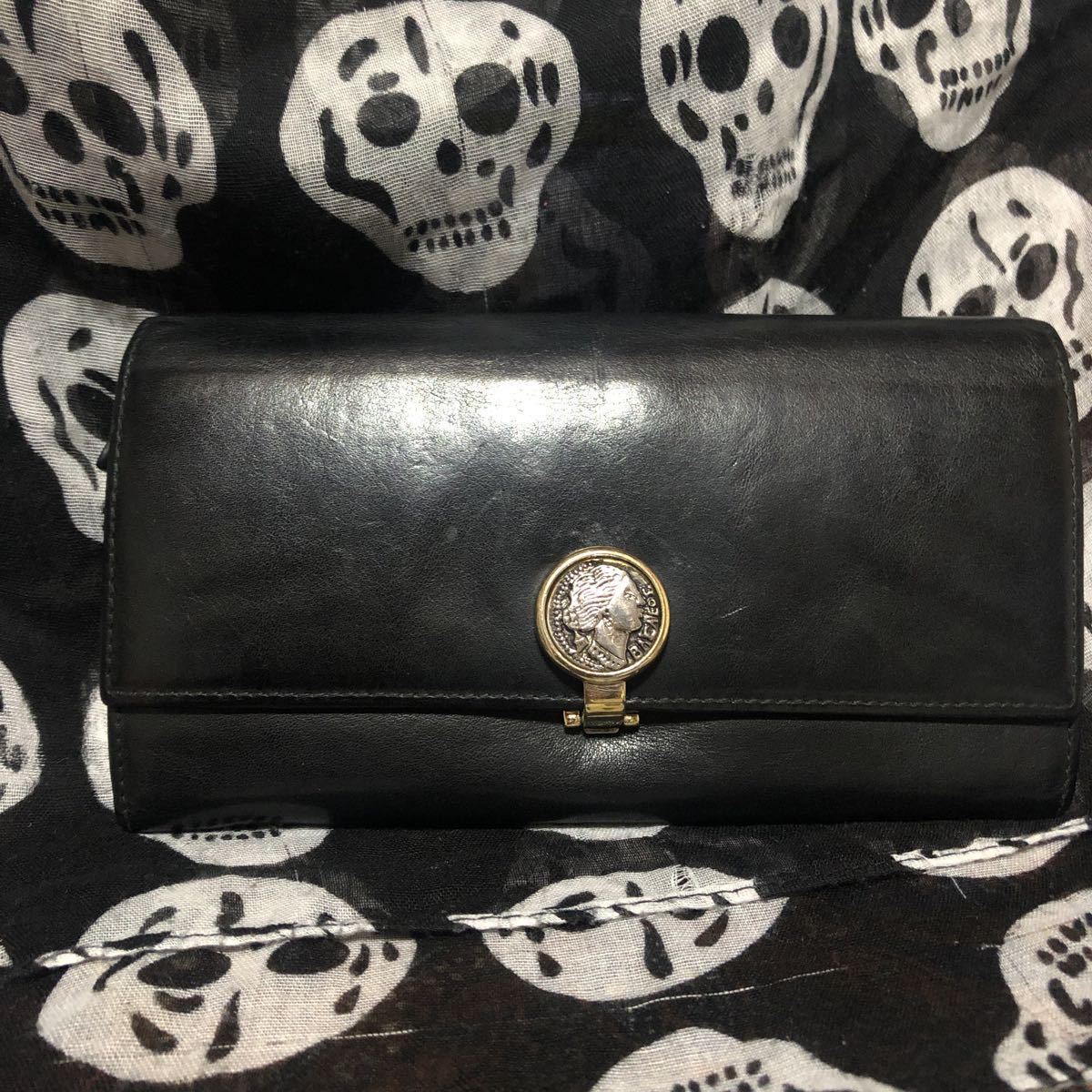 BVLGARI ブルガリ モネーテ メダル 長財布 ブラック ヴィンテージ 