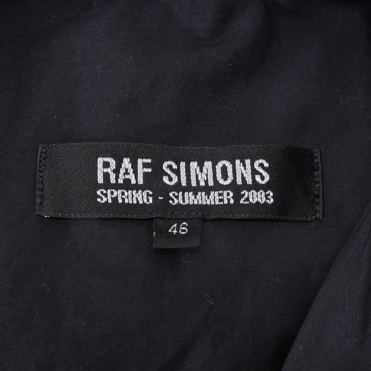 レア vintage RAF SIMONS 2003ss カットオフ ノースリーブ フード 