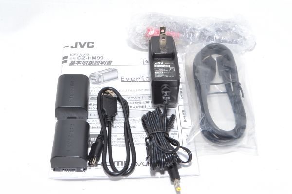 ☆SDカード64GB付☆バッテリー2個付☆ JVC GZ-HM99 シルバー Everio