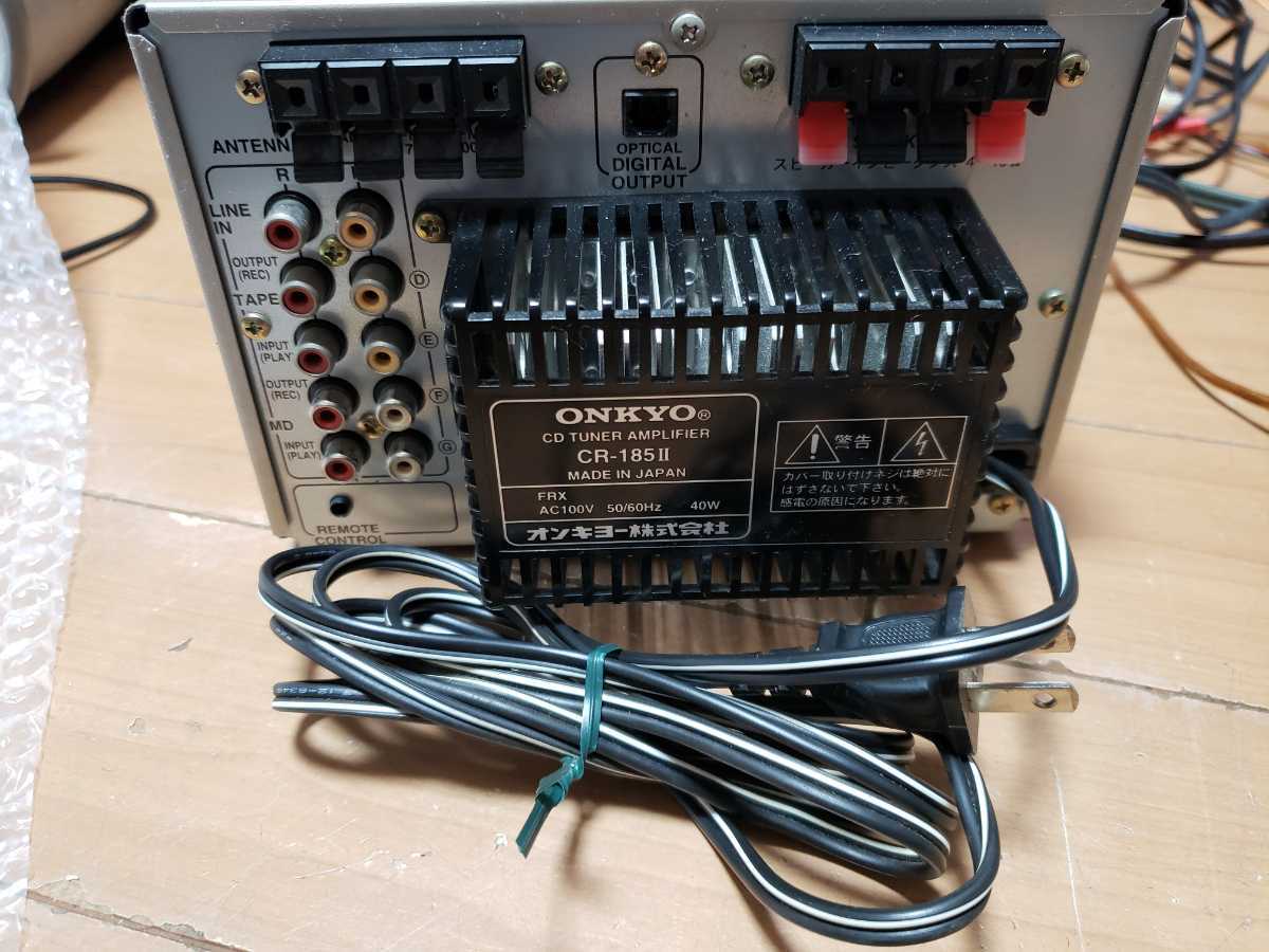 ONKYO CR-185Ⅱ CDコンポ リモコン付整備品 ONKYO CR-185Ⅱ オンキョー