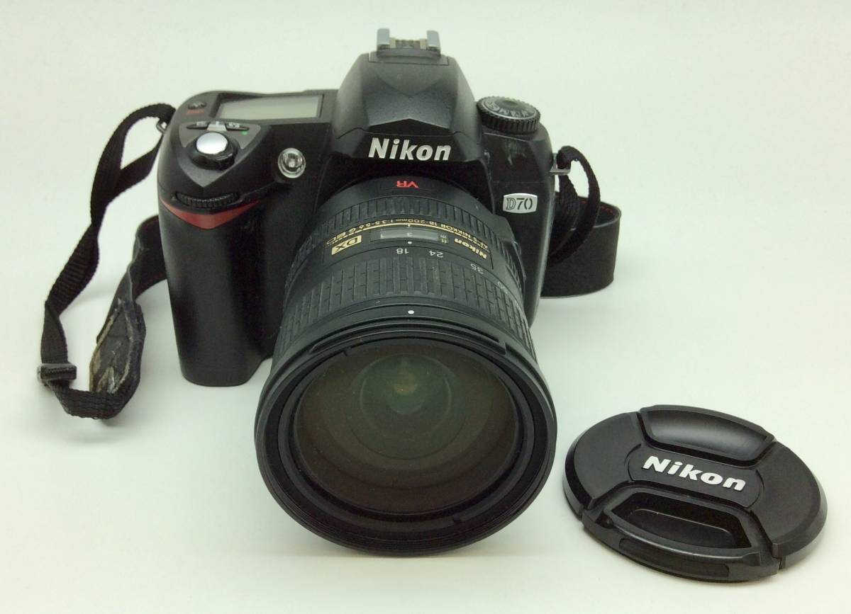 D199〇【動作/精度未確認】Nikon D70 レンズ / AF-S NIKKOR 18-200mm 1：3.5-5.6 デジタル 一眼 カメラ ジャンク 〇