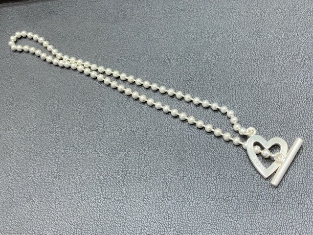 GUCCI グッチ シルバーボールチェーン ハートネックレス GUCCI グッチ ネックレス ハート GG ボールチェーン 925 シルバー