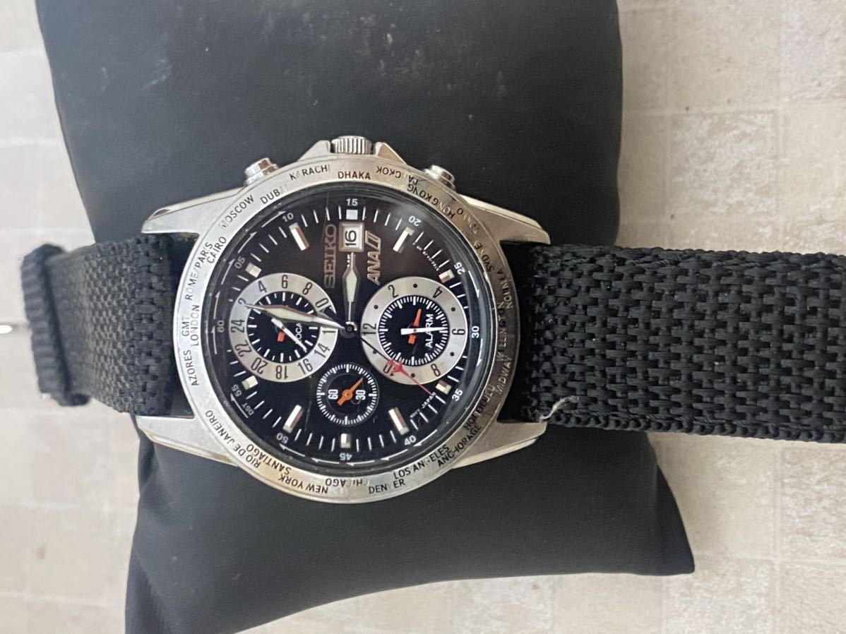 腕時計 seiko ANA ANA クロノグラフ メンズ 珍品 デイト 公式通販