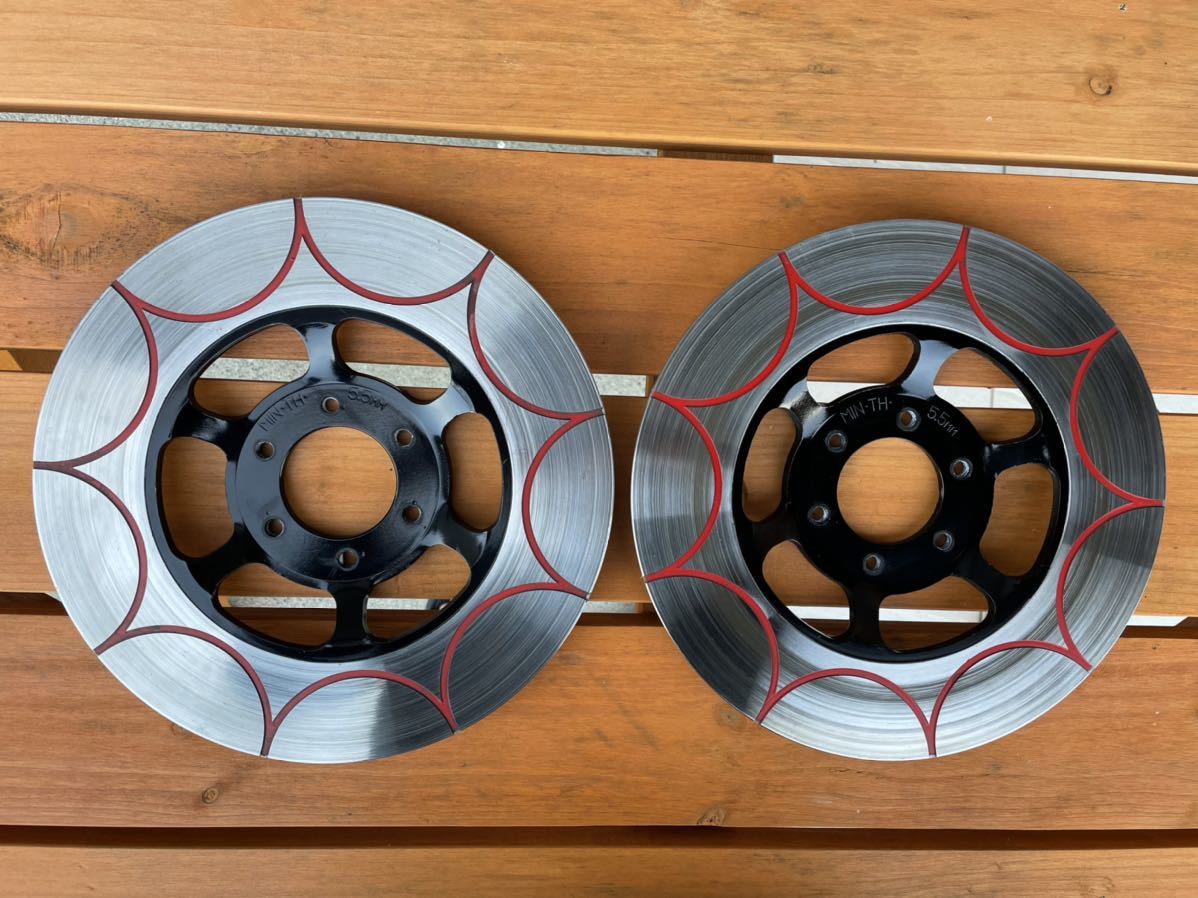 gs400 ブレーキディスク トレンチカット 極美品 gt380 gsx400e GS400 純正ディスクローター2枚 両面トレンチカット加工 GT380にも