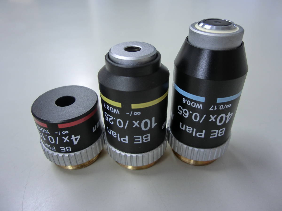 ☆Nikon ニコン 顕微鏡 対物レンズ BE Plan 4/10/40 3種セット☆