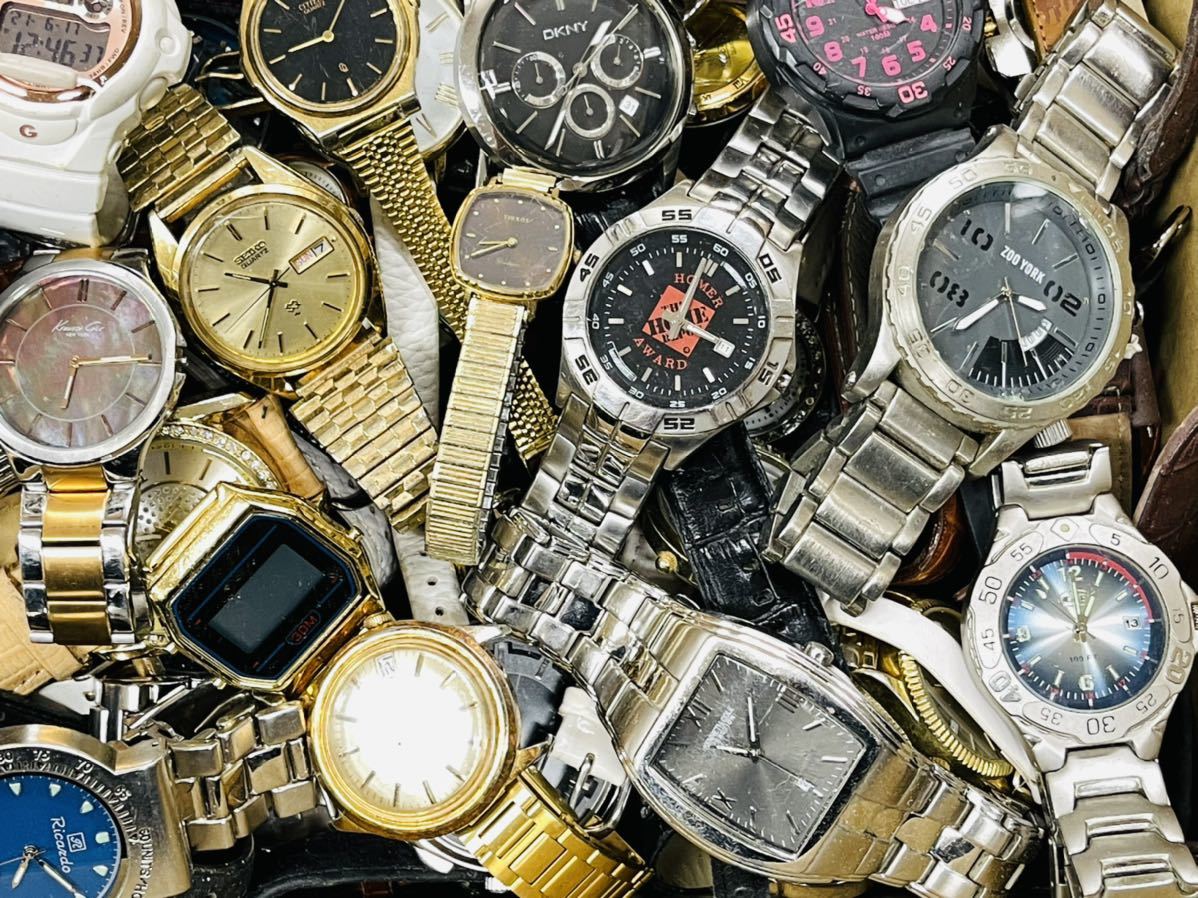 《大量セット》300本以上 SEIKO CITIZEN CASIO-BABY-G TISSOT DKNY など ブランド色々 クォーツ 機械式 腕時計 まとめ売り まとめてV40_10