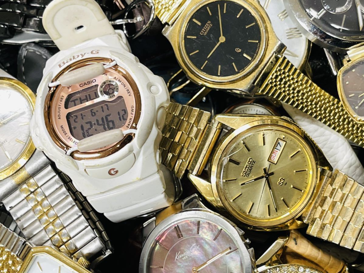 《大量セット》300本以上 SEIKO CITIZEN CASIO-BABY-G TISSOT DKNY など ブランド色々 クォーツ 機械式 腕時計 まとめ売り まとめてV40_4
