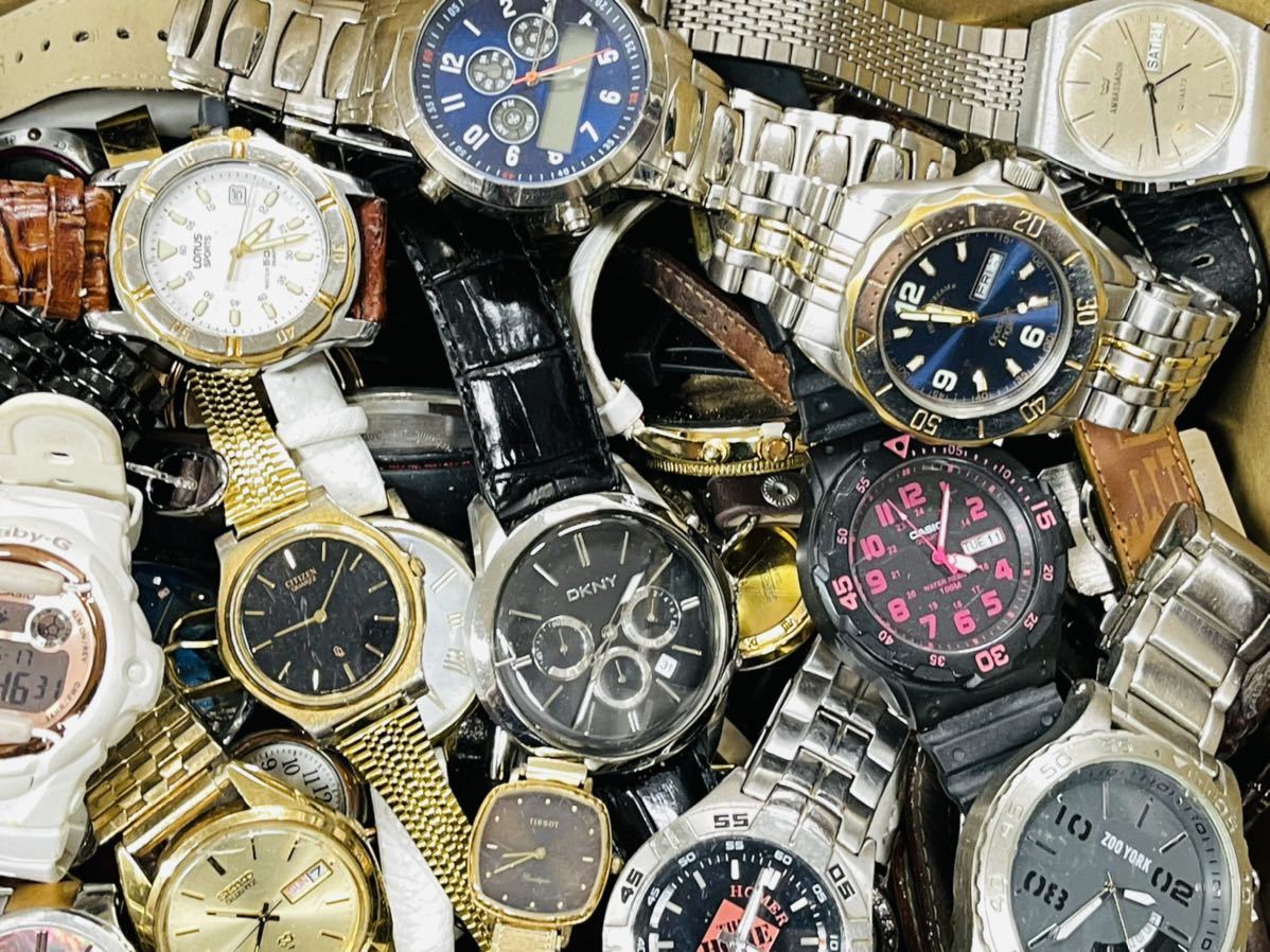 《大量セット》300本以上 SEIKO CITIZEN CASIO-BABY-G TISSOT DKNY など ブランド色々 クォーツ 機械式 腕時計 まとめ売り まとめてV40_8