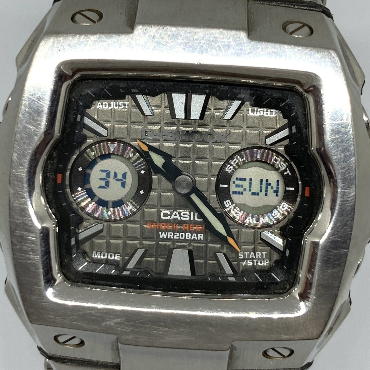 1円～ カシオ Casio Gショック グレー文字盤 G-001D メンズ クオーツ バックライト 腕時計 CD0867450