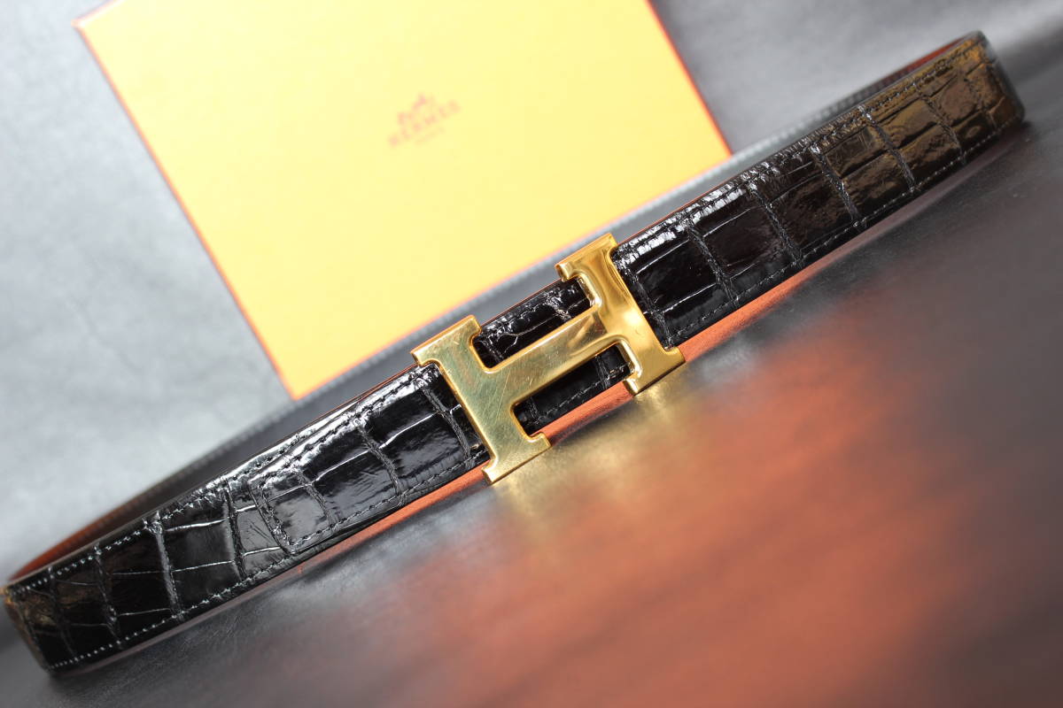 HERMES エルメス ベルト アクセサリー 小物 クロコダイル ポロサス