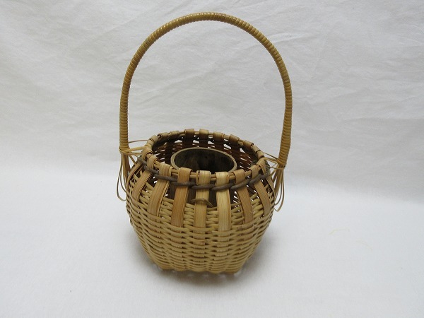 花籠 虎斑竹専門店 竹虎 大分県 bamboo 国産 竹 : 別府竹細工 染縄