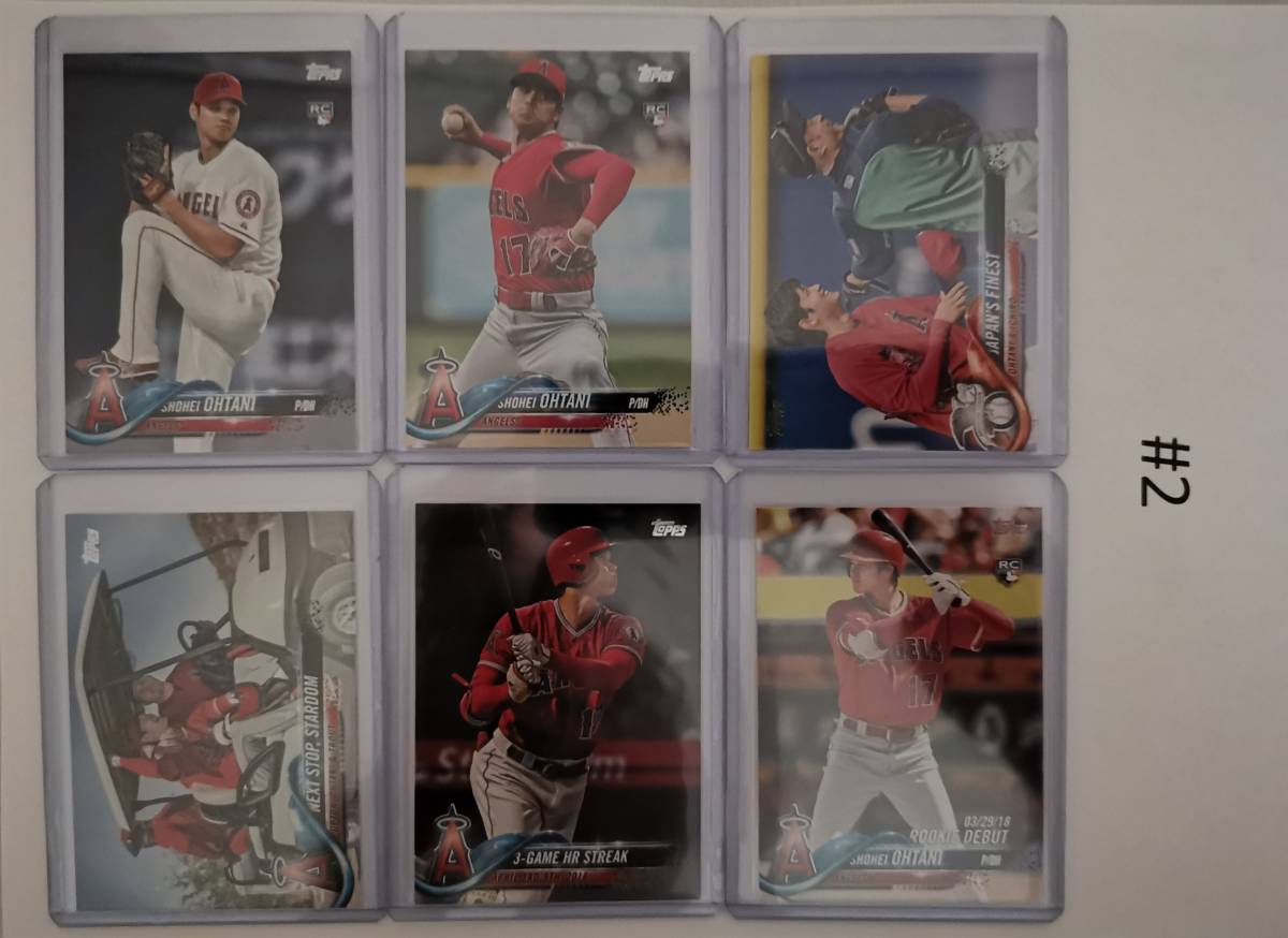 ☆大谷翔平 Shohei Ohtani 2018 Topps Rookie Card 6枚セット #2 