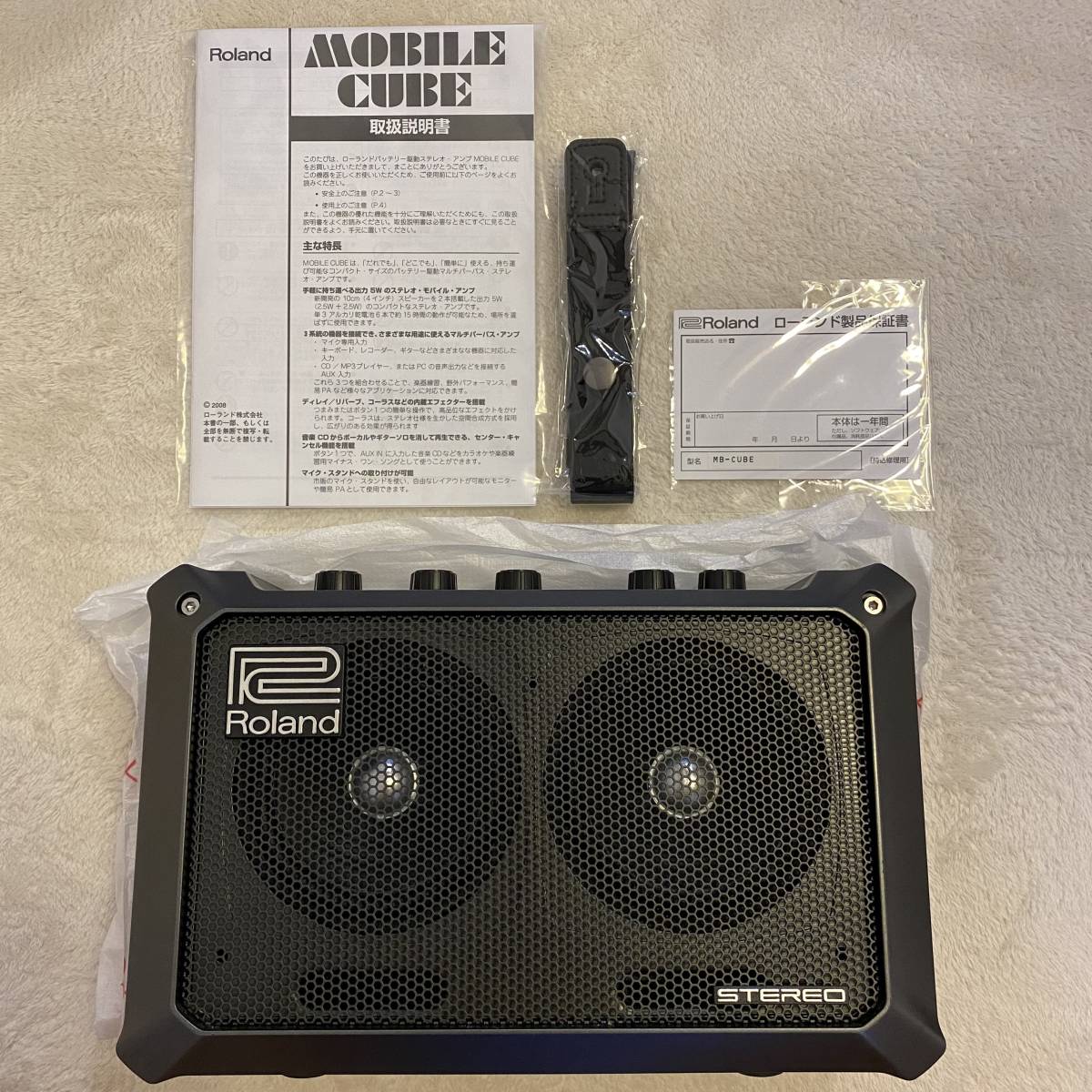 美品 Roland MobileCUBE ローランド 電池式 アンプ CUBE Roland MOBILE