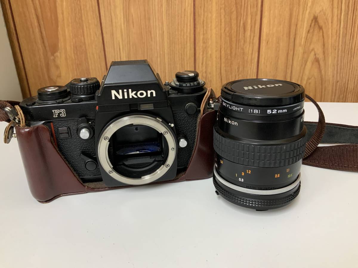 8478.0720】希少！Nicon キャノン F3ボディ レンズMicro-NIKKOR 55mm 1 