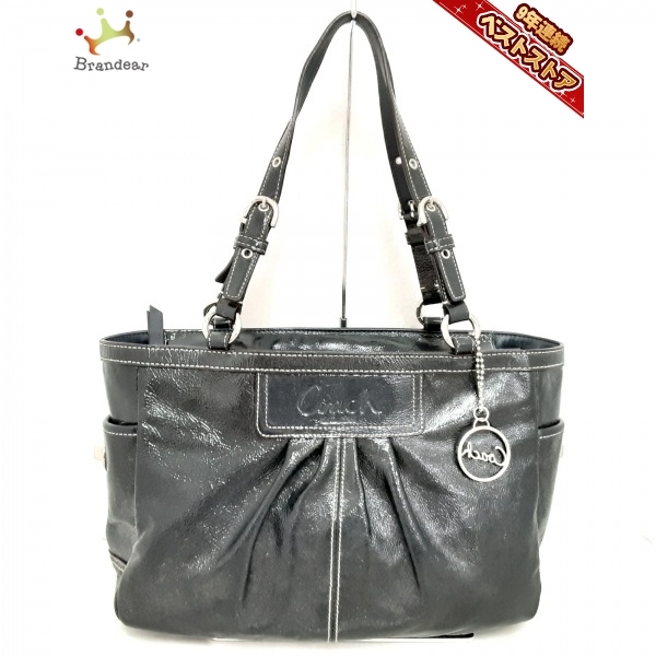 コーチ COACH トートバッグ F13761 パテントプリーテッドイースト 