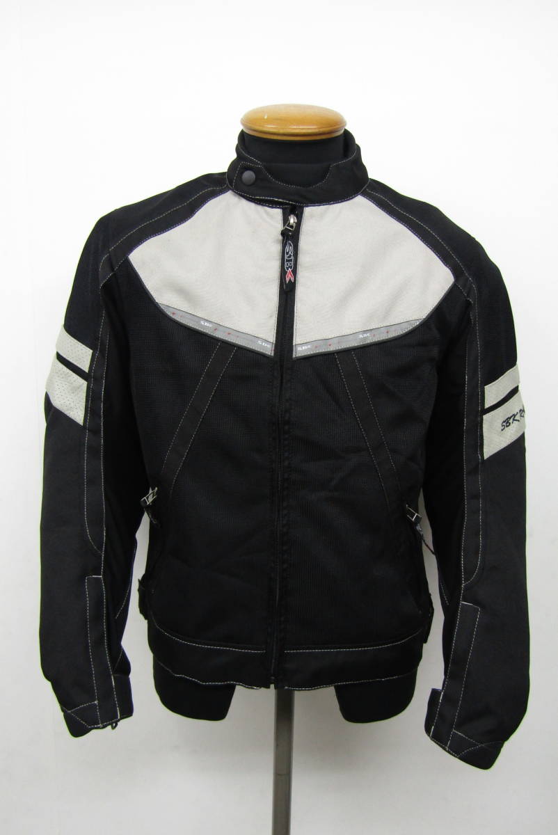 a7680 SBK レーシングスポーツ メッシュジャケット 黒xグレー
