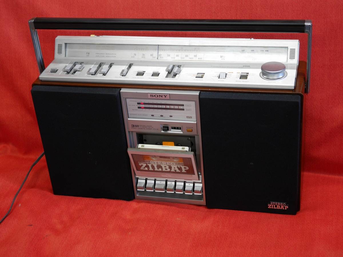 昭和レトロ SONY CFS-V8 AMS付 Boombox 3way speaker FM/AM ステレオ 高級 アンティーク ラジオカセットレコーダー【動作確認済み商品】_8