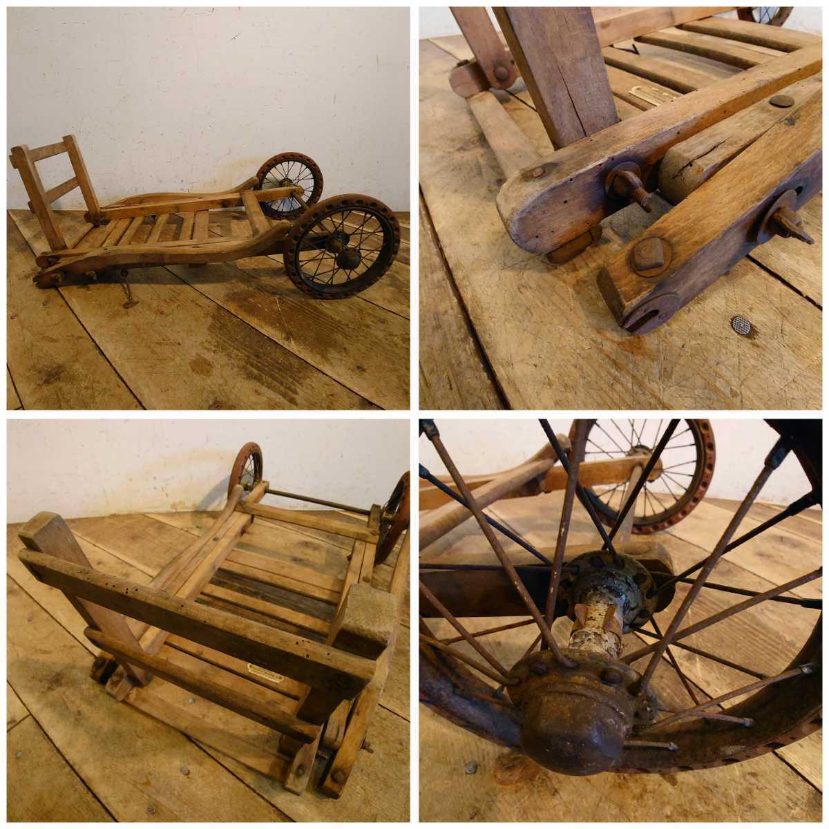 木製 台車 Brocante de La Cocotte （フランスアンティーク・ドライ