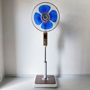○TOSHIBA 東芝 大型扇風機 S-35DE 首振り ブルーの4枚羽 レトロ 昭和