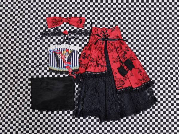 SD・SD13 少女 ディーラー製 ビスチェドレスセット 赤 （新品）