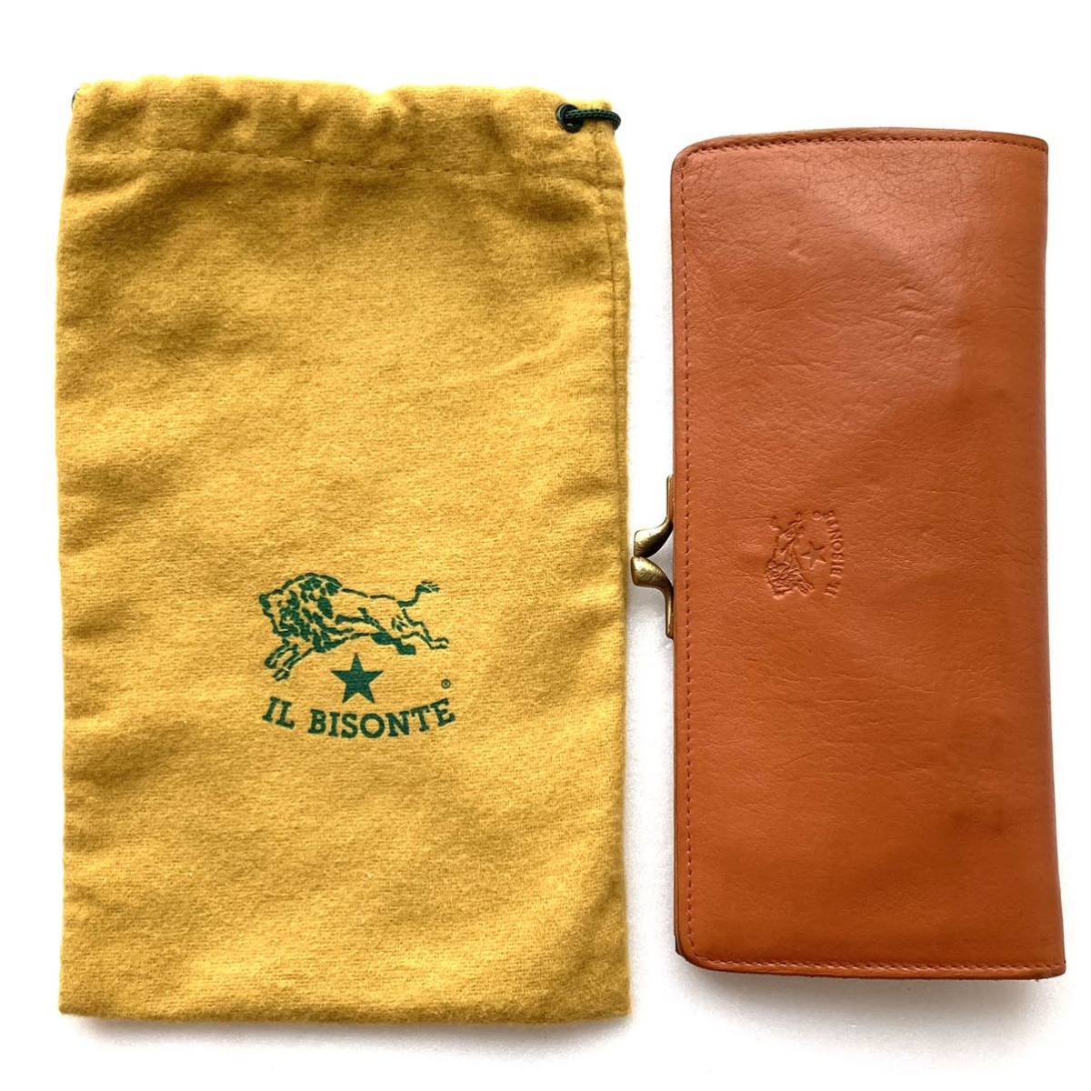 イルビゾンテ IL BISONTE ロングウォレット がま口 長財布 ヤケヌメ 