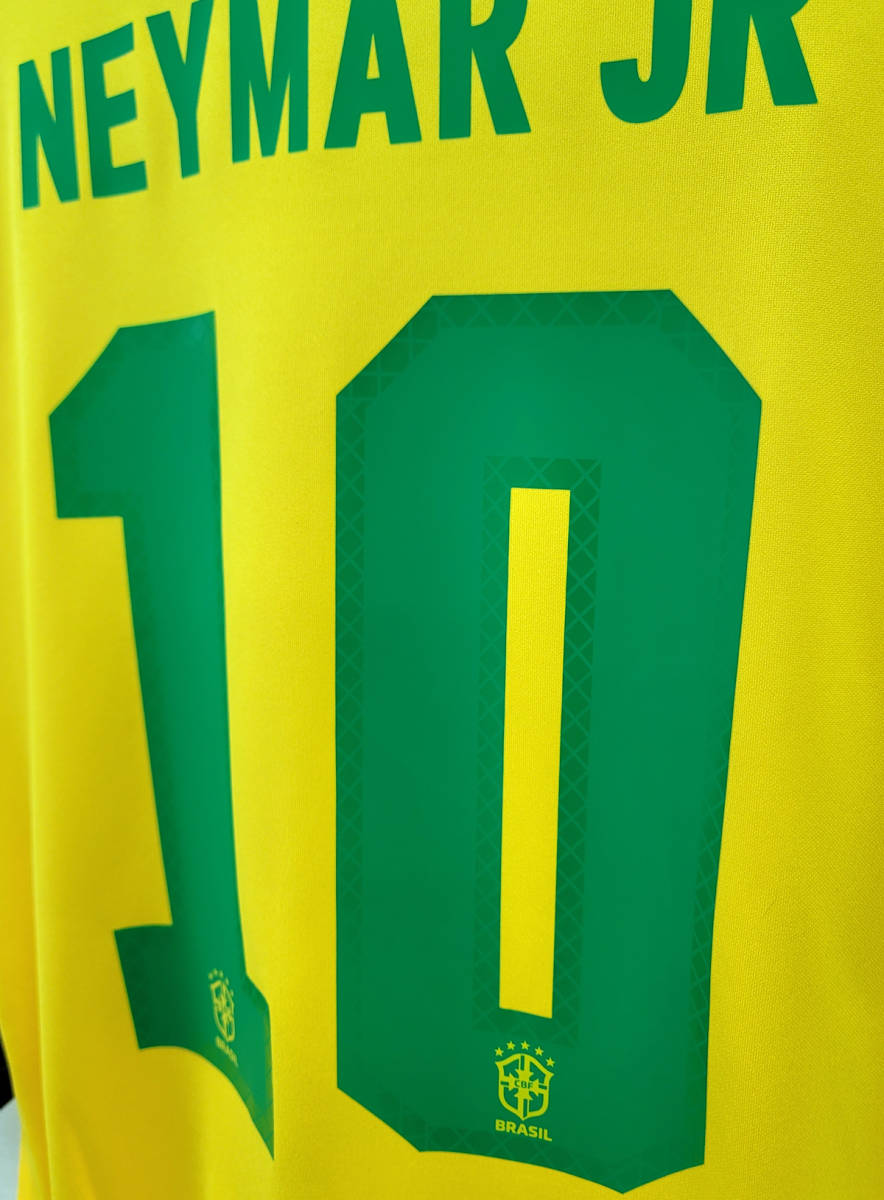 21-22ブラジル BRAZIL(H)＃10 ネイマール NEYMAR 半袖 Nike正規 2021