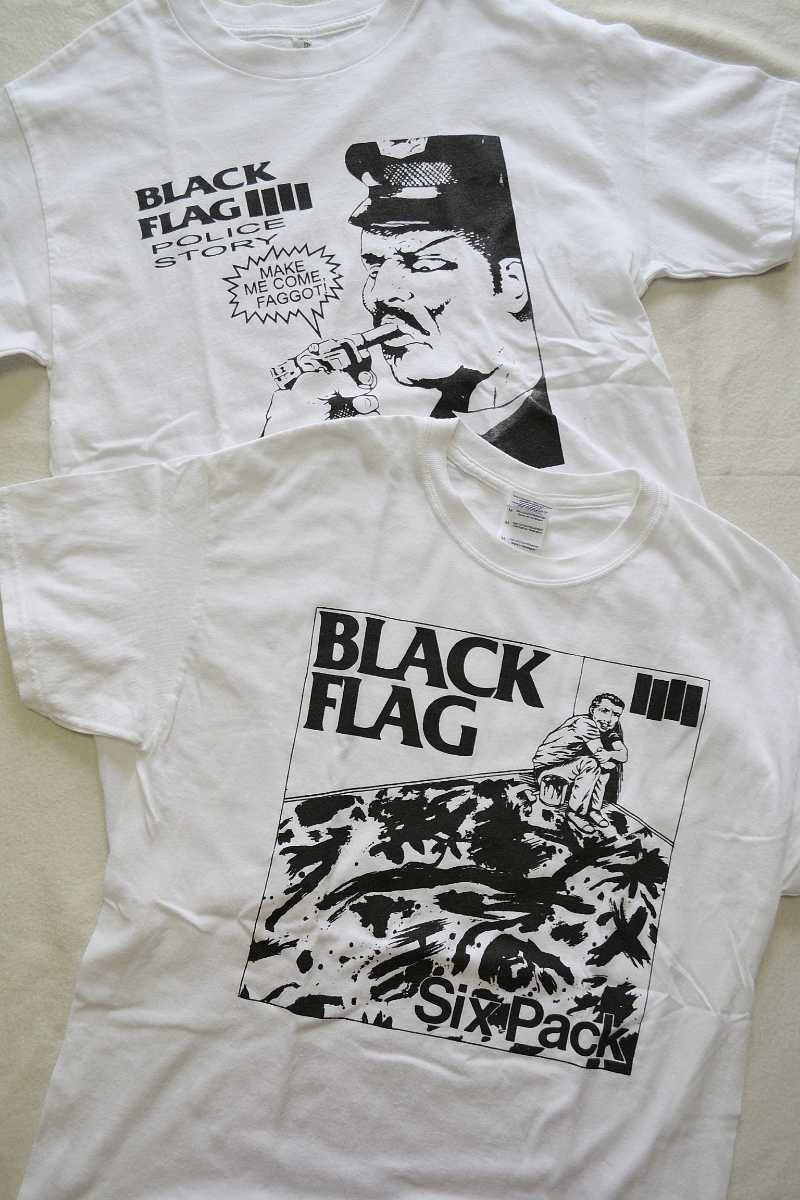 BLACK FLAG Black Flag バンドTシャツ ブラック - ブラック・フラッグ | Tシャツ ブラックフラッグ 半袖 Mサイズ フラッグ Tee（Tシャツ RULES