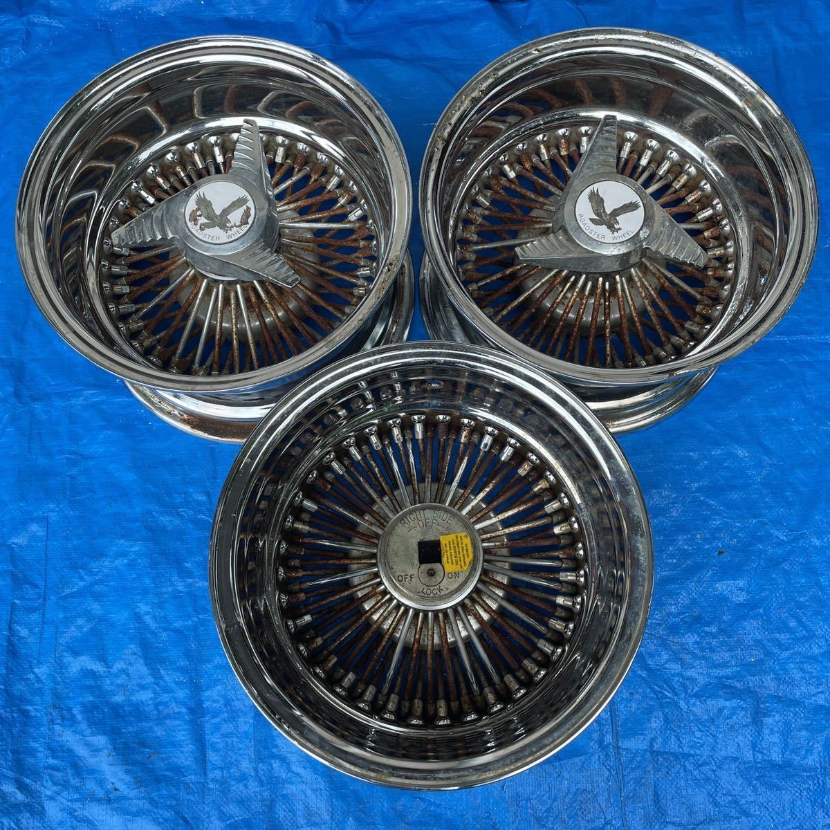 旧車用 深リム ワイヤーホイール ROADSTER WHEEL 13インチ 13×7JJ ET