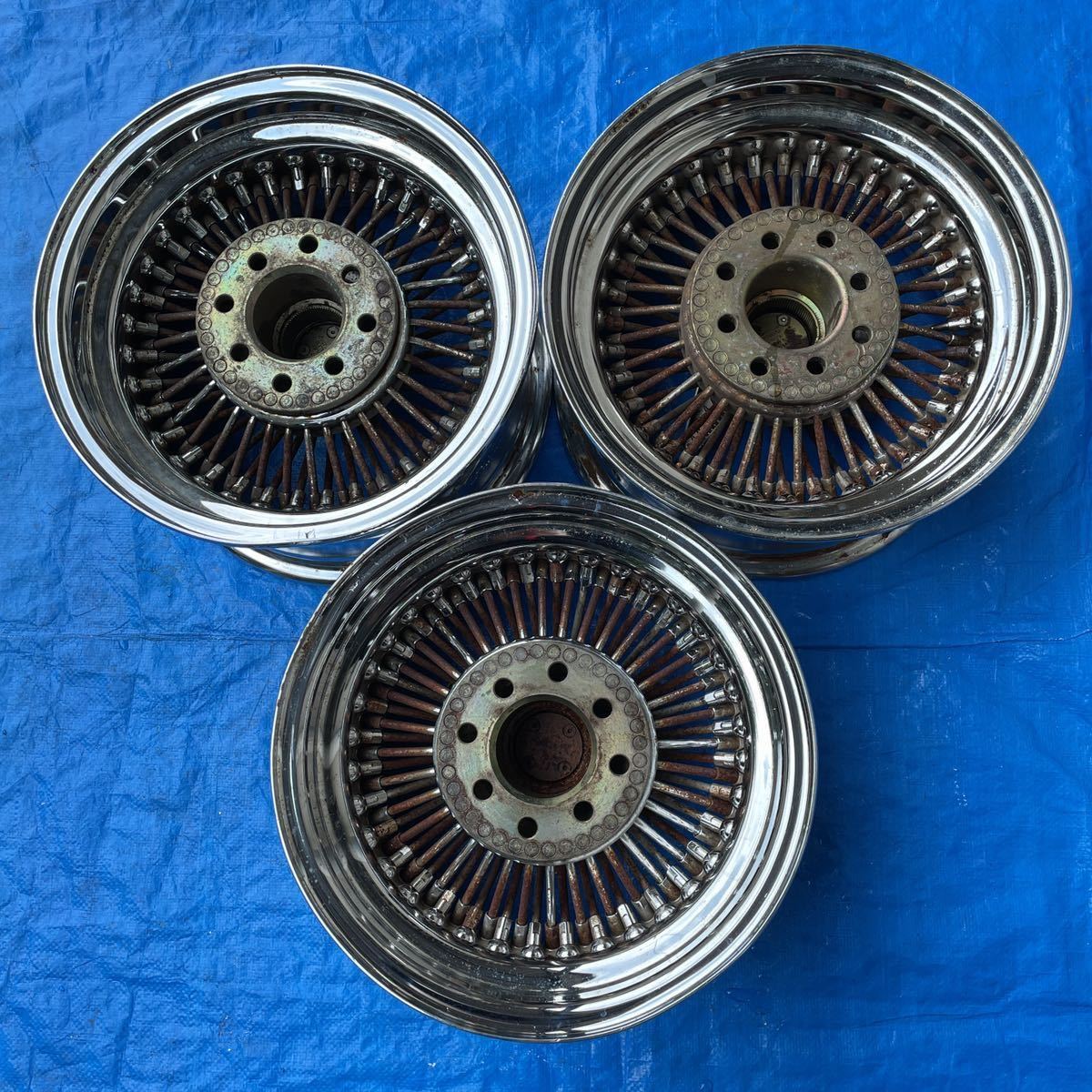 旧車用 深リム ワイヤーホイール ROADSTER WHEEL 13インチ 13×7JJ ET