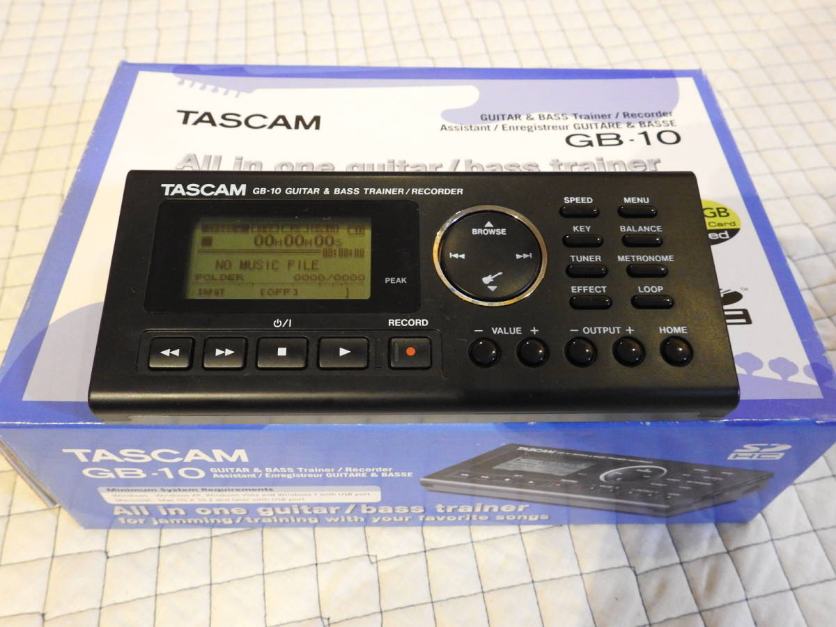 中古 美品TASCAM トレーナー/レコーダー ギター&ベース用 GB-10 TASCAM GB-10 ギター&ベース トレーナー マルチエフェクター GB-10
