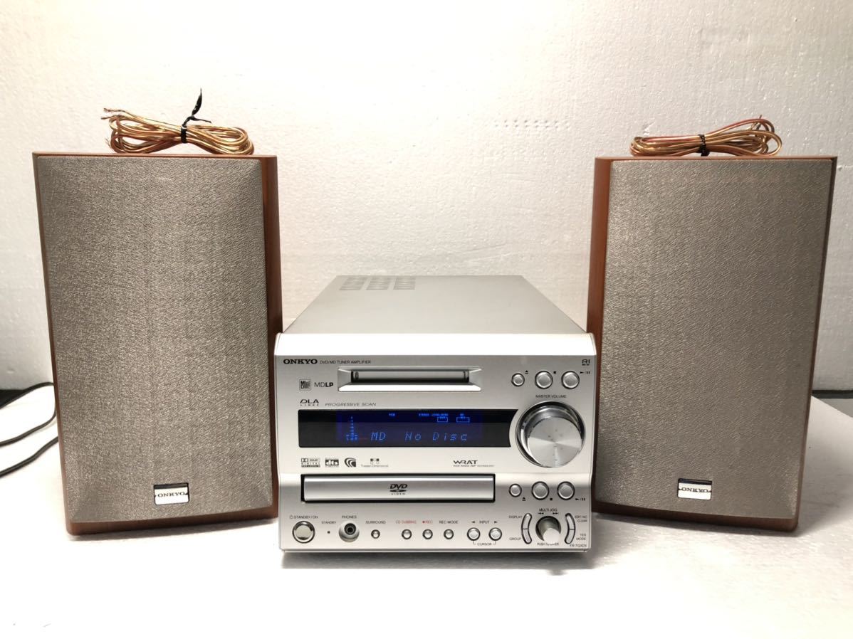 ONKYO DVDレシーバー スピーカーセット 本体ジャンク サ5425T☆ONKYO DVDシステムコンポ FR-7GXDV スピーカー D-SGXDV 動作OK
