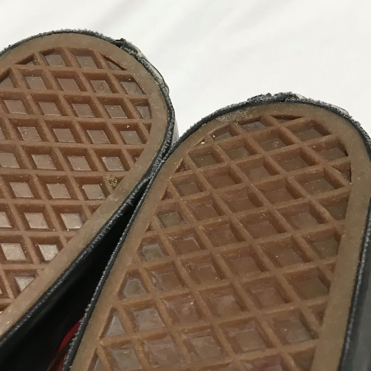 90s】USA製 VANS SLIP-ON バンズ スリッポン 幾何学柄 ラスタカラー 