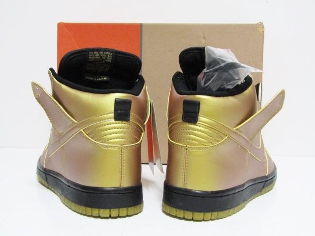 1円スタート 04年製 NIKE DUNK HIGH CHAMP PACK OG METALLIC GOLD 