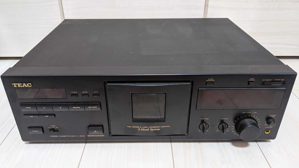美品】TEAC V-3000 ティアック カセットデッキ 中古動作品 TEAC